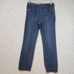Anthropologie Leggings Womens 27 Blue Denim Straight Leg High Rise Jean